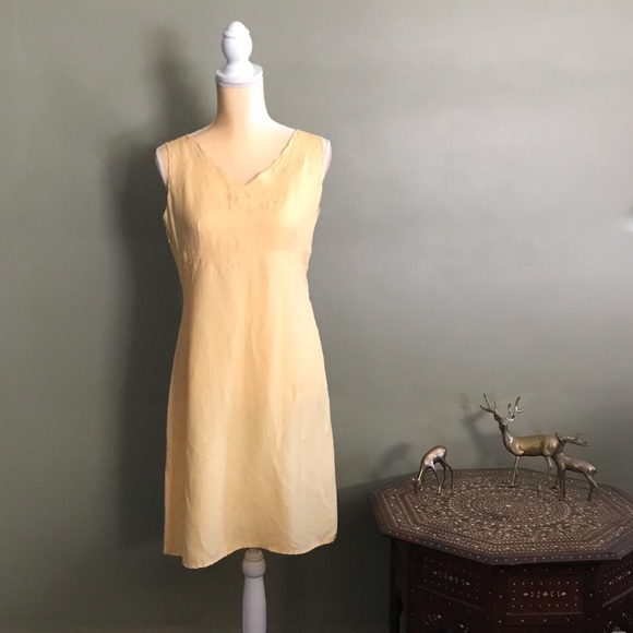 VTG Embroidered Yellow Sundress - Picture 2 of 4